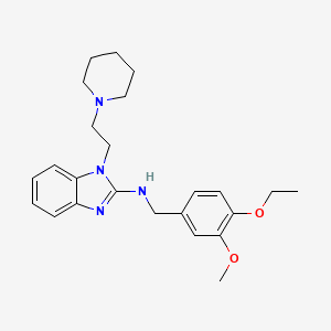 N-(4-ethoxy-3-methoxybenzyl)-1-[2-(piperidin-1-yl)ethyl]-1H-benzimidazol-2-amine