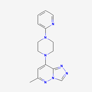 molecular formula C15H17N7 B11488456 [1,2,4]Triazolo[4,3-b]pyridazine, 6-methyl-8-[4-(2-pyridinyl)-1-piperazinyl]- 