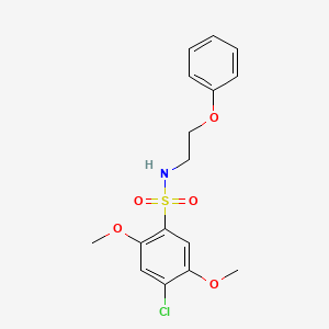 4-chloro-2,5-dimethoxy-N-(2-phenoxyethyl)benzenesulfonamide