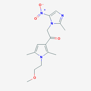 1-[1-(2-methoxyethyl)-2,5-dimethyl-1H-pyrrol-3-yl]-2-(2-methyl-5-nitro-1H-imidazol-1-yl)ethanone