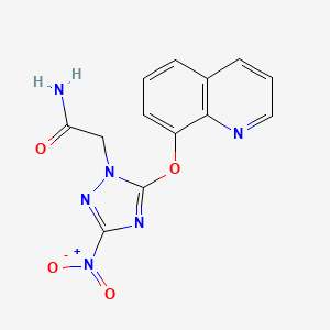 2-[3-nitro-5-(quinolin-8-yloxy)-1H-1,2,4-triazol-1-yl]acetamide