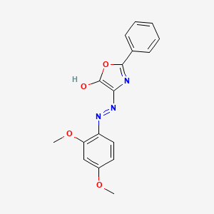 molecular formula C17H15N3O4 B11488500 (4Z)-4-[2-(2,4-dimethoxyphenyl)hydrazinylidene]-2-phenyl-1,3-oxazol-5(4H)-one 