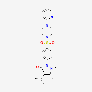 1,5-dimethyl-4-(propan-2-yl)-2-(4-{[4-(pyridin-2-yl)piperazin-1-yl]sulfonyl}phenyl)-1,2-dihydro-3H-pyrazol-3-one