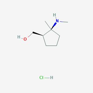 molecular formula C8H18ClNO B1148854 (2-Methyl-2-cis-methylamino-cyclopentyl)-methanol hydrochloride CAS No. 1212062-71-9