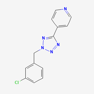 Pyridine, 4-[2-[(3-chlorophenyl)methyl]-2H-1,2,3,4-tetrazol-5-yl]-