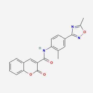 N-[2-methyl-4-(5-methyl-1,2,4-oxadiazol-3-yl)phenyl]-2-oxo-2H-chromene-3-carboxamide