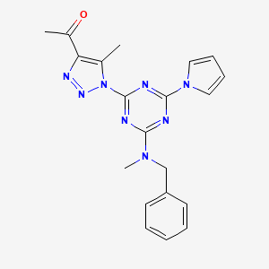 1-(1-{4-[benzyl(methyl)amino]-6-(1H-pyrrol-1-yl)-1,3,5-triazin-2-yl}-5-methyl-1H-1,2,3-triazol-4-yl)ethanone