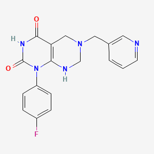 molecular formula C18H16FN5O2 B11488578 1-(4-fluorophenyl)-2-hydroxy-6-(pyridin-3-ylmethyl)-5,6,7,8-tetrahydropyrimido[4,5-d]pyrimidin-4(1H)-one 