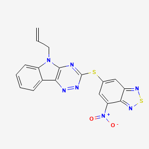 3-[(7-nitro-2,1,3-benzothiadiazol-5-yl)sulfanyl]-5-(prop-2-en-1-yl)-5H-[1,2,4]triazino[5,6-b]indole