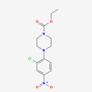 molecular formula C13H16ClN3O4 B11488588 Ethyl 4-(2-chloro-4-nitrophenyl)piperazine-1-carboxylate 