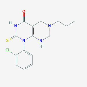 molecular formula C15H17ClN4OS B11488595 1-(2-chlorophenyl)-6-propyl-2-thioxo-2,3,5,6,7,8-hexahydropyrimido[4,5-d]pyrimidin-4(1H)-one 