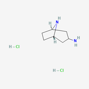molecular formula C7H16Cl2N2 B1148861 8-Azabicyclo[3.2.1]octan-3-amine, dihydrochloride, endo- CAS No. 100937-00-6