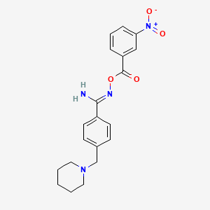 molecular formula C20H22N4O4 B11488627 N'-{[(3-nitrophenyl)carbonyl]oxy}-4-(piperidin-1-ylmethyl)benzenecarboximidamide 