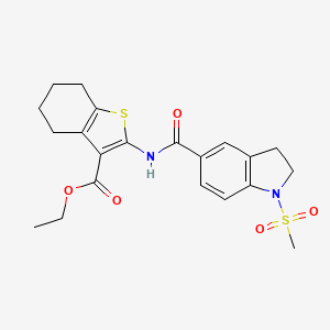 ethyl 2-({[1-(methylsulfonyl)-2,3-dihydro-1H-indol-5-yl]carbonyl}amino)-4,5,6,7-tetrahydro-1-benzothiophene-3-carboxylate