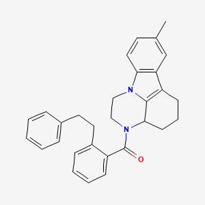 (8-methyl-1,2,3a,4,5,6-hexahydro-3H-pyrazino[3,2,1-jk]carbazol-3-yl)[2-(2-phenylethyl)phenyl]methanone