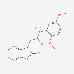 2-(2-chloro-1H-benzimidazol-1-yl)-N-(2,5-dimethoxyphenyl)acetamide