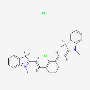 molecular formula C32H36Cl2N2 B1148869 2-[2-[2-Chloro-3-[2-(1,3-dihydro-1,3,3-trimethyl-2H-indol-2-ylidene)-ethylidene]-1-cyclohexen-1-yl]-ethenyl]-1,3,3-trimethyl-3H-indolium chloride CAS No. 199444-11-6