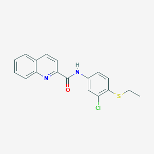 N-[3-chloro-4-(ethylsulfanyl)phenyl]quinoline-2-carboxamide