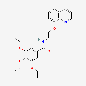 3,4,5-triethoxy-N-[2-(quinolin-8-yloxy)ethyl]benzamide