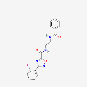 N-(2-{[(4-tert-butylphenyl)carbonyl]amino}ethyl)-3-(2-fluorophenyl)-1,2,4-oxadiazole-5-carboxamide