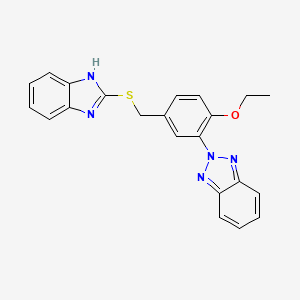 2-{5-[(1H-benzimidazol-2-ylsulfanyl)methyl]-2-ethoxyphenyl}-2H-benzotriazole