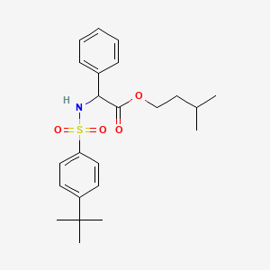 3-Methylbutyl {[(4-tert-butylphenyl)sulfonyl]amino}(phenyl)acetate