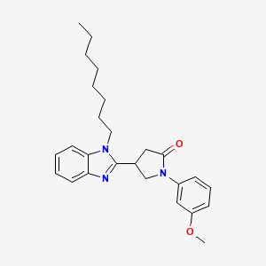 1-(3-methoxyphenyl)-4-(1-octyl-1H-benzimidazol-2-yl)pyrrolidin-2-one