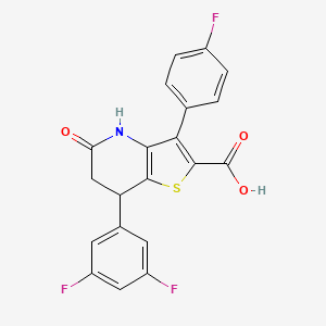 7-(3,5-Difluorophenyl)-3-(4-fluorophenyl)-5-oxo-4,5,6,7-tetrahydrothieno[3,2-b]pyridine-2-carboxylic acid