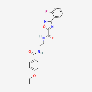 N-(2-{[(4-ethoxyphenyl)carbonyl]amino}ethyl)-3-(2-fluorophenyl)-1,2,4-oxadiazole-5-carboxamide