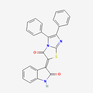 (3Z)-3-(3-oxo-5,6-diphenylimidazo[2,1-b][1,3]thiazol-2(3H)-ylidene)-1,3-dihydro-2H-indol-2-one