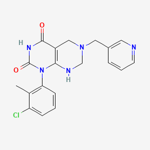 1-(3-chloro-2-methylphenyl)-6-(pyridin-3-ylmethyl)-5,6,7,8-tetrahydropyrimido[4,5-d]pyrimidine-2,4(1H,3H)-dione