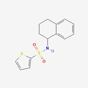 molecular formula C14H15NO2S2 B11488836 N-(1,2,3,4-tetrahydronaphthalen-1-yl)thiophene-2-sulfonamide 