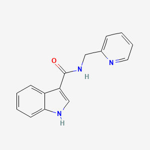 molecular formula C15H13N3O B11488860 N-(pyridin-2-ylmethyl)-1H-indole-3-carboxamide 