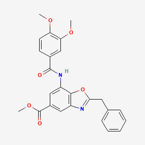 Methyl 2-benzyl-7-{[(3,4-dimethoxyphenyl)carbonyl]amino}-1,3-benzoxazole-5-carboxylate