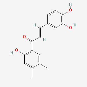 molecular formula C17H16O4 B1148888 (E)-3-(3,4-Dihydroxyphenyl)-1-(2-hydroxy-4,5-dimethylphenyl)prop-2-en-1-one CAS No. 1313738-88-3