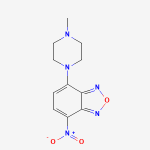 molecular formula C11H13N5O3 B11488889 Benzofurazan, 4-(4-methyl-1-piperazinyl)-7-nitro- CAS No. 58131-52-5