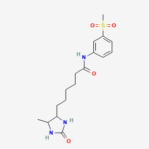 6-(5-methyl-2-oxoimidazolidin-4-yl)-N-[3-(methylsulfonyl)phenyl]hexanamide