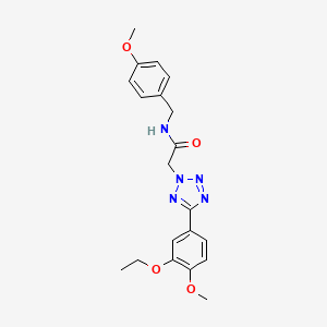 molecular formula C20H23N5O4 B11488903 2-[5-(3-ethoxy-4-methoxyphenyl)-2H-tetrazol-2-yl]-N-(4-methoxybenzyl)acetamide 