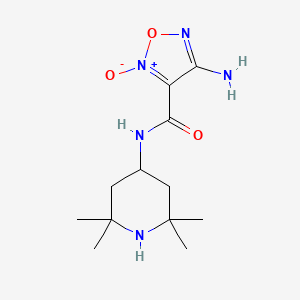 molecular formula C12H21N5O3 B11488905 4-amino-N-(2,2,6,6-tetramethylpiperidin-4-yl)-1,2,5-oxadiazole-3-carboxamide 2-oxide 