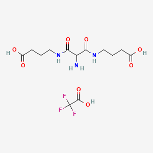 molecular formula C13H20F3N3O8 B1148893 Aminomalonic Acid Bis(4-aminobutyric Acid)amide Trifluoroacetic Acid Salt CAS No. 1216563-33-5