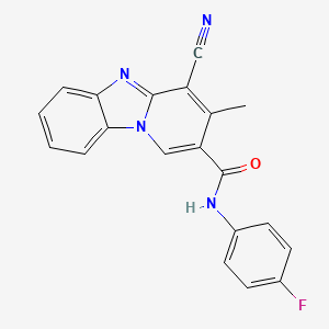 4-cyano-N-(4-fluorophenyl)-3-methylpyrido[1,2-a]benzimidazole-2-carboxamide