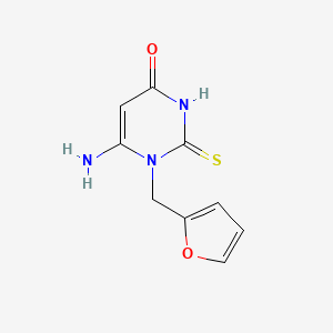 molecular formula C9H9N3O2S B11488970 6-amino-1-(furan-2-ylmethyl)-2-thioxo-2,3-dihydropyrimidin-4(1H)-one 