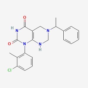 1-(3-chloro-2-methylphenyl)-6-(1-phenylethyl)-5,6,7,8-tetrahydropyrimido[4,5-d]pyrimidine-2,4(1H,3H)-dione