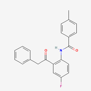 N-[4-fluoro-2-(phenylacetyl)phenyl]-4-methylbenzamide