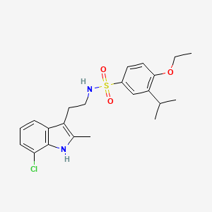 N-[2-(7-chloro-2-methyl-1H-indol-3-yl)ethyl]-4-ethoxy-3-(propan-2-yl)benzenesulfonamide