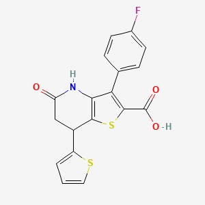 3-(4-Fluorophenyl)-5-oxo-7-(2-thienyl)-4,5,6,7-tetrahydrothieno[3,2-b]pyridine-2-carboxylic acid