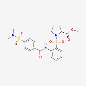 Methyl 1-{2-[4-(dimethylsulfamoyl)benzamido]benzenesulfonyl}pyrrolidine-2-carboxylate