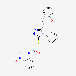 2-({5-[2-(2-hydroxyphenyl)ethyl]-4-phenyl-4H-1,2,4-triazol-3-yl}sulfanyl)-N-(2-nitrophenyl)acetamide