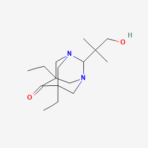 5,7-Diethyl-2-(1-hydroxy-2-methyl-2-propanyl)-1,3-diazatricyclo[3.3.1.1~3,7~]decan-6-one