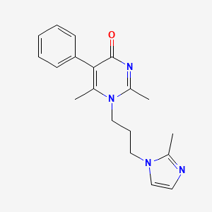 molecular formula C19H22N4O B11489022 2,6-dimethyl-1-[3-(2-methyl-1H-imidazol-1-yl)propyl]-5-phenylpyrimidin-4(1H)-one 